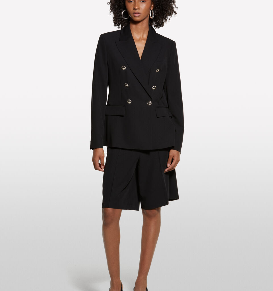 Black blazer with gold buttons - women's blazers - Black | Sisley image number 1